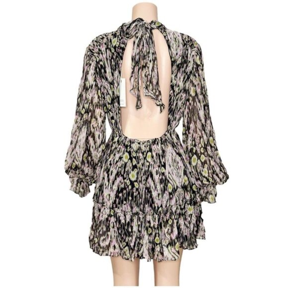 HEMANT & NANDITA Kari Short Dress, Black, Large - Picture 11 of 14